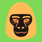 ズーロジー ゴリラ型のチョコレート